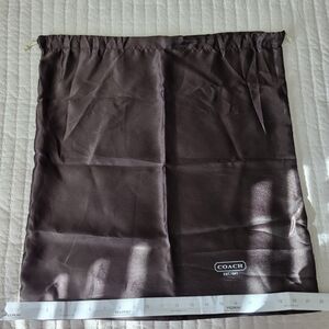 Coach Brown Satin Drawstring Dust Bag